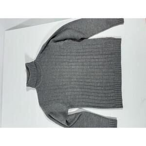 Kenneth Cole Gray Ribbed Turtleneck Sweater Size L